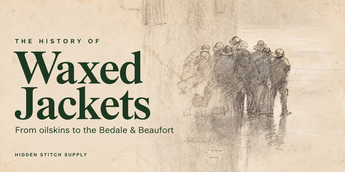 The History of Waxed Jackets: From oilskins to the Bedale and Beaufort, with an adaptation of Winslow Homer’s 1881 fishermen drawing.