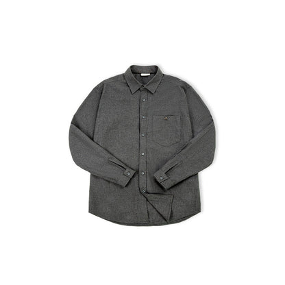 Maden Grey Cotton Flannel Shirt