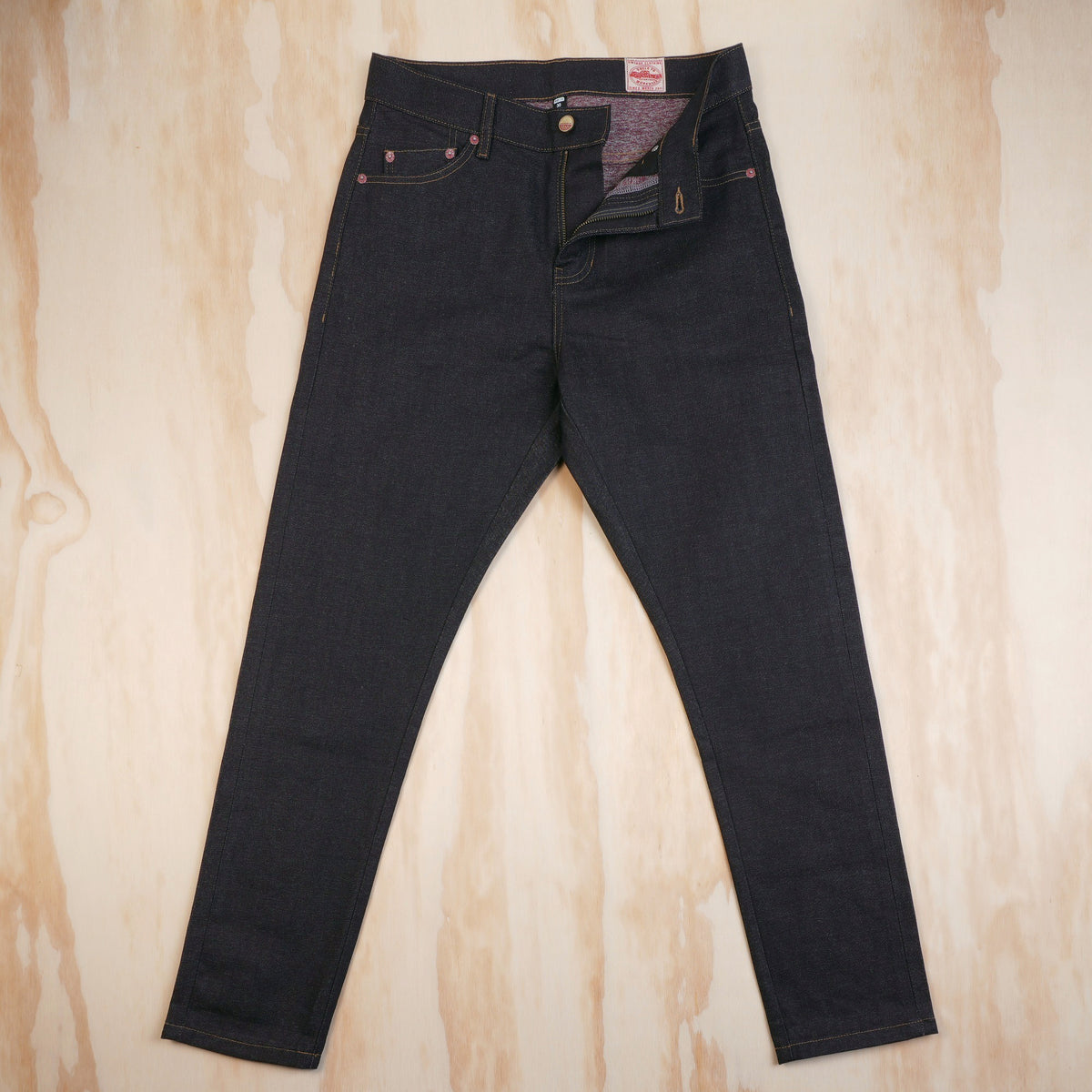 Maden 10.9 oz Unsanforized Raw Crimson Selvedge Jeans