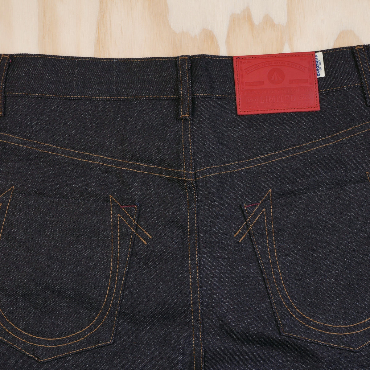 Maden 10.9 oz Unsanforized Raw Crimson Selvedge Jeans